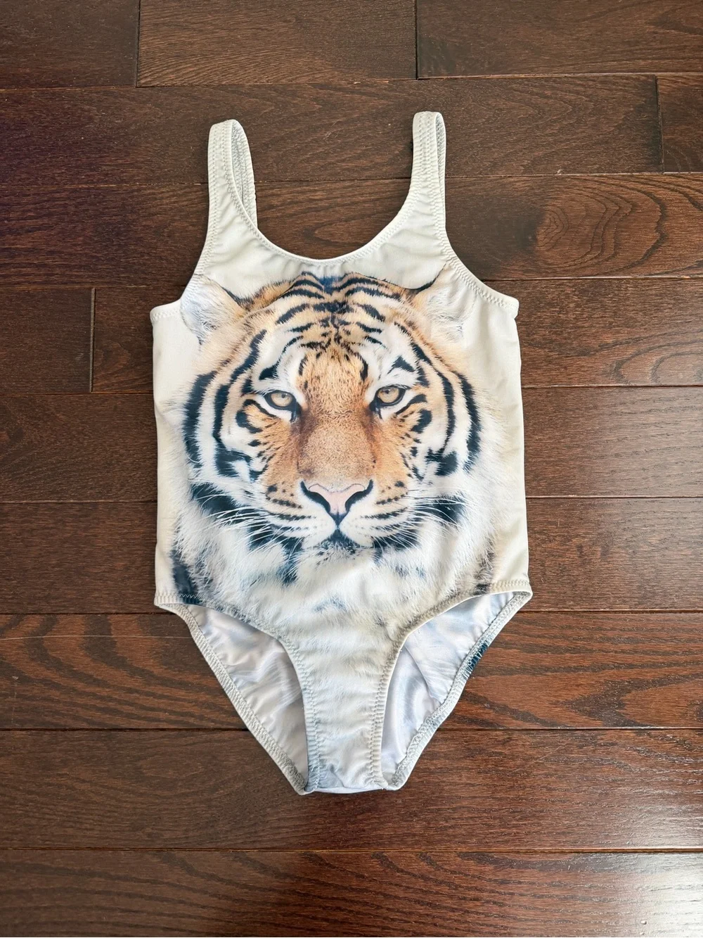 Kids Girls Tiger Print One-Piece Swimsuit